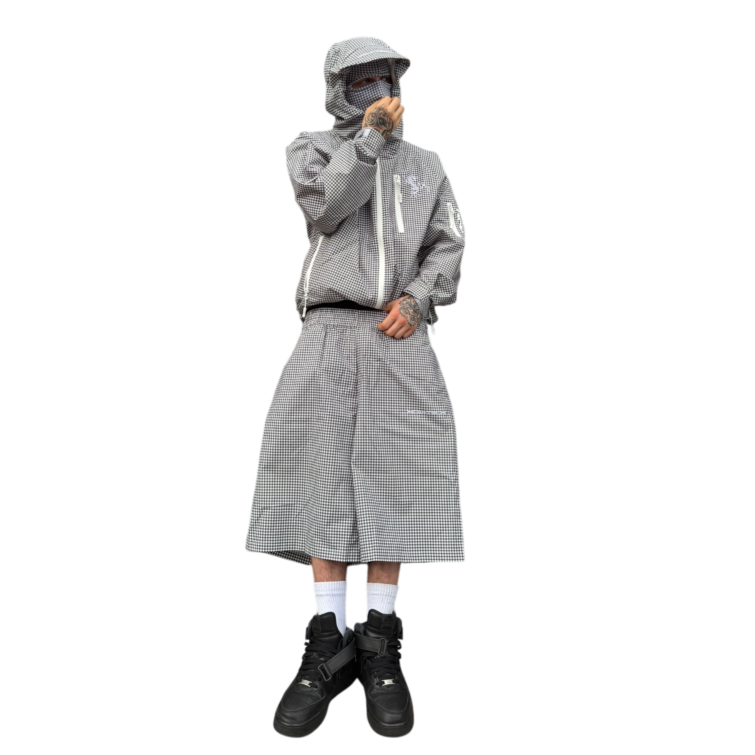 TECH JACKET (BLACK PLAID)