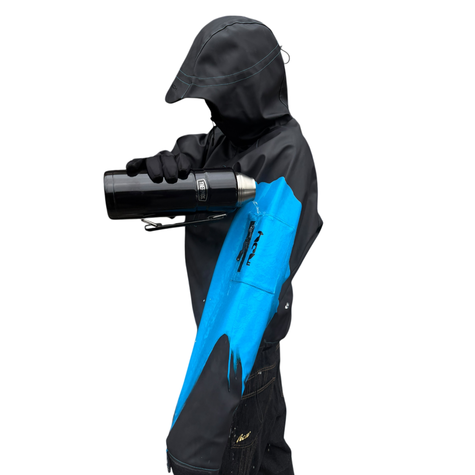 HEAT REACTIVE SKI JACKET (BLACK/BLUE)