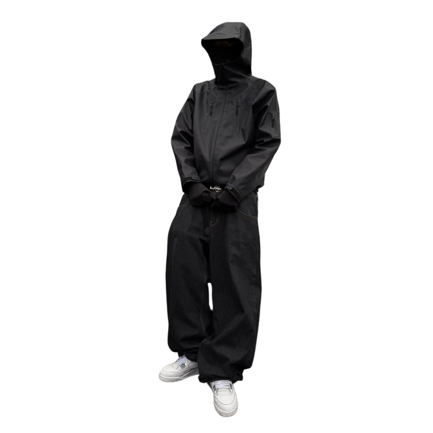 HEAT REACTIVE SKI JACKET (BLACK/BLUE)