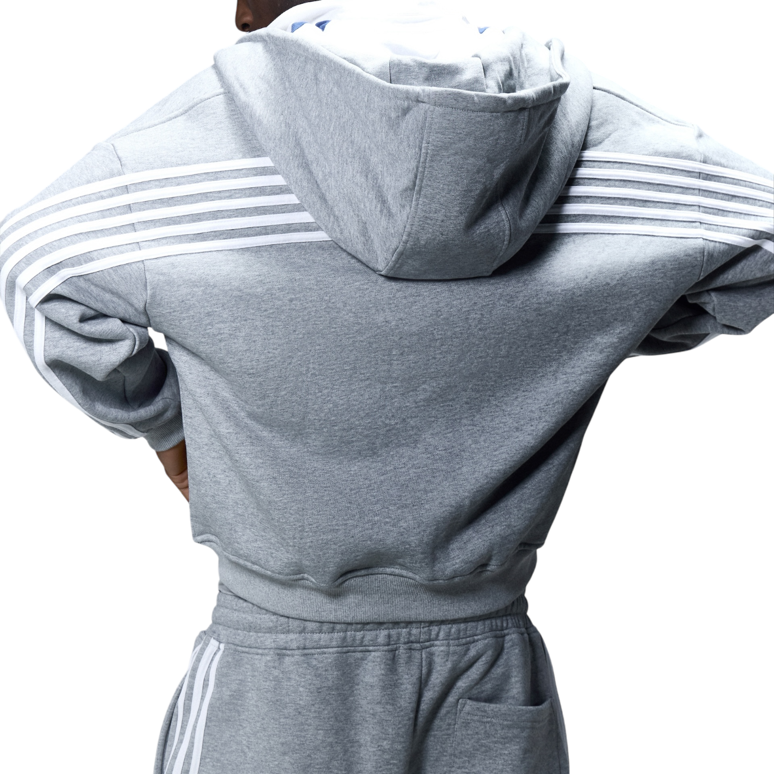 V2 SPIKE HOODIE (GREY/WHITE)