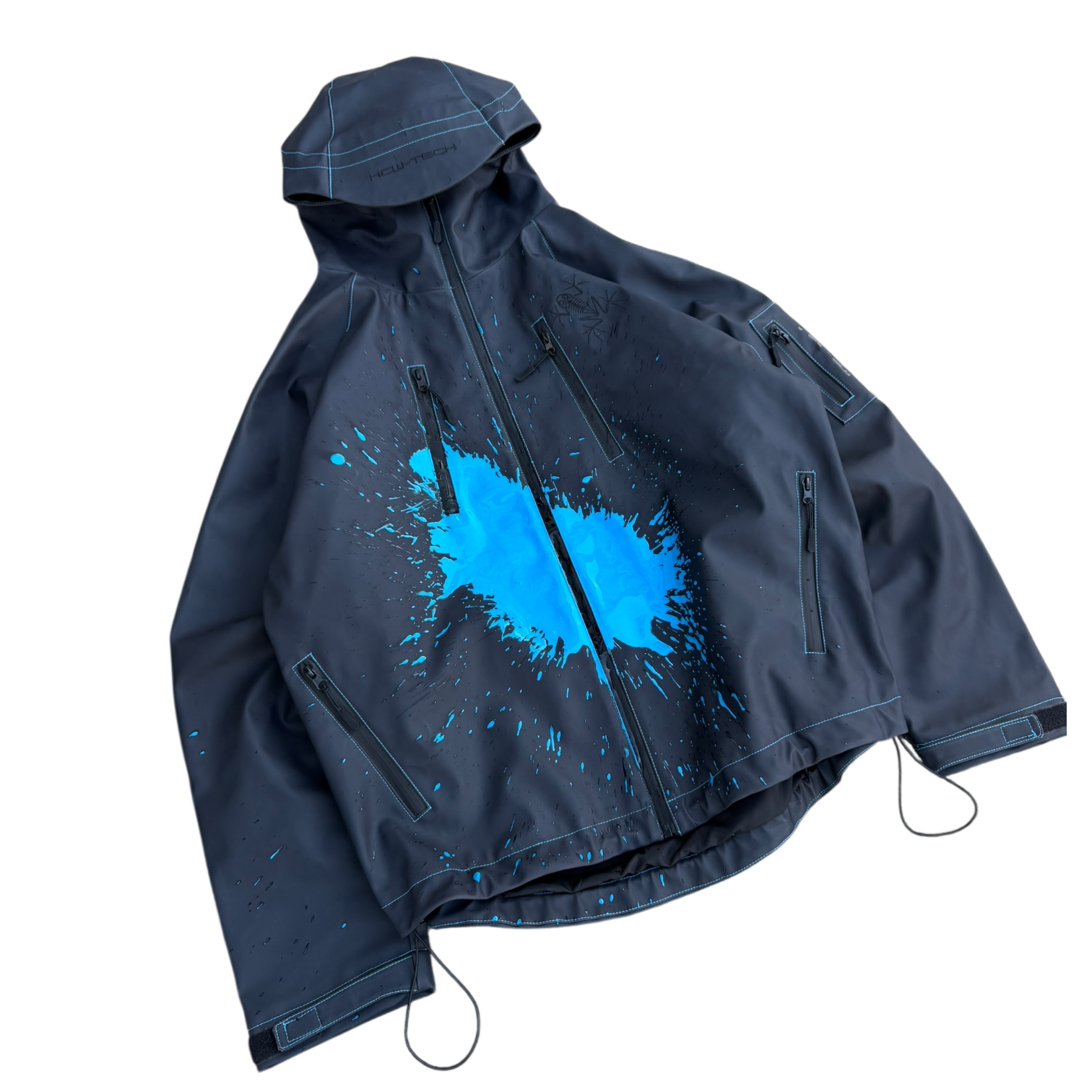 HEAT REACTIVE SKI JACKET (BLACK/BLUE)